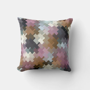 Multicolored Abstract Pattern Throw Pillow