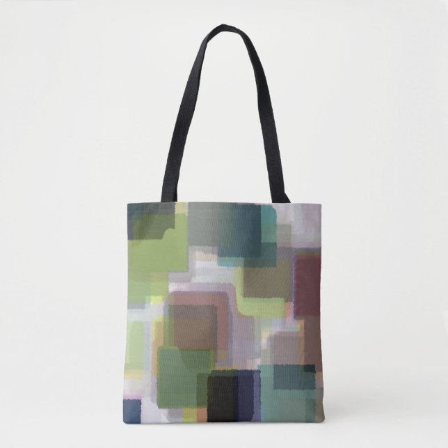 Multicolored Abstract Pattern Tote Bag (Front)