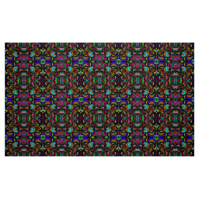 Multicolored abstract patterns fabric (Fat Quarter)