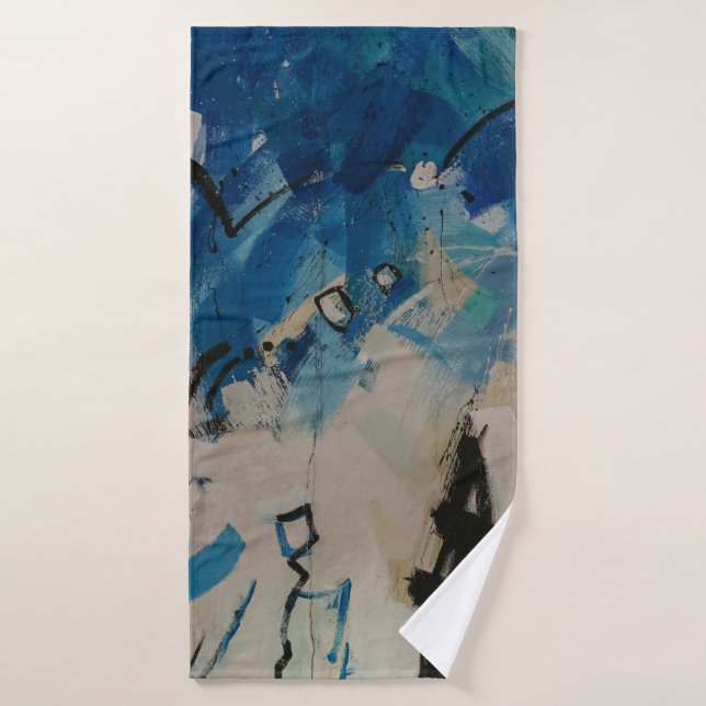 Multicolored abstract wall bath towel (Bath Towel)