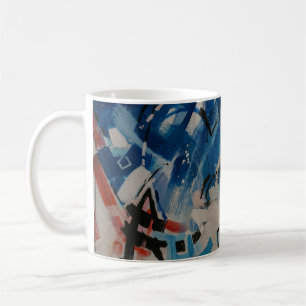 Multicolored abstract wall coffee mug