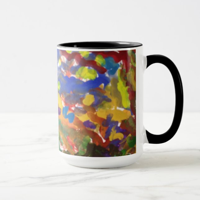 Multicolored abstract watercolor mug (Right)