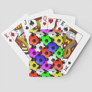 Multicolored American Soccer or Football Playing Cards