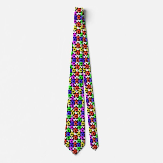 Multicolored American Soccer or Football Tie (Front)