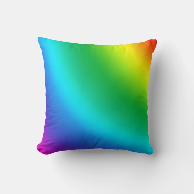 Multicolored and colourful colour splash throw pillow (Front)