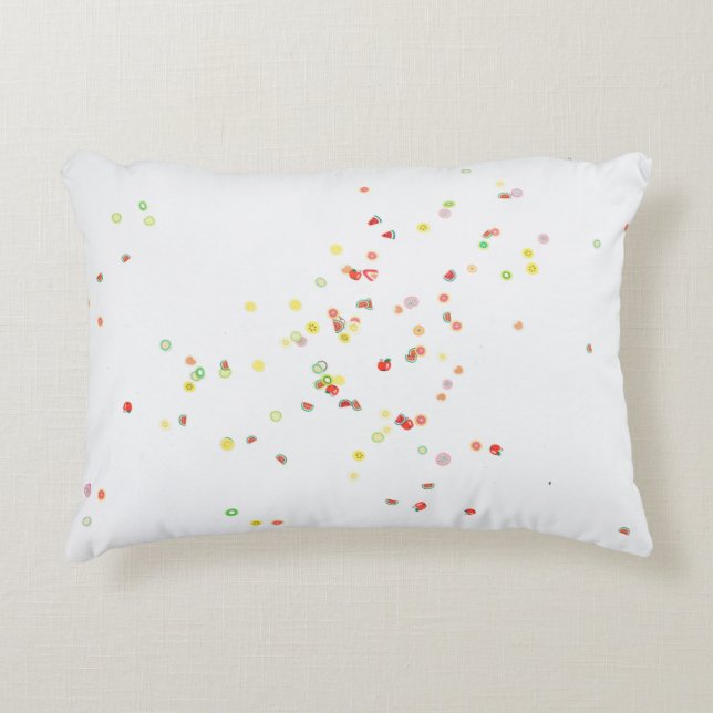Multicolored balloon display accent pillow (Front)