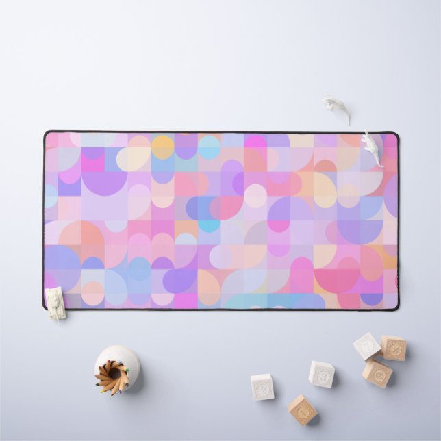 Multicolored Boho Pattern Desk Mat (Kids Table)