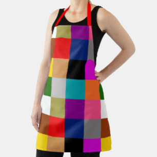 Multicolored Bold Colour Blocks Design  Apron