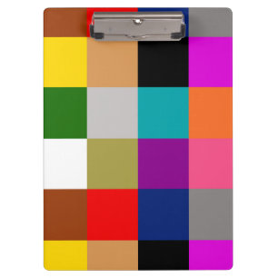 Multicolored Bold Colour Blocks Design Clipboard