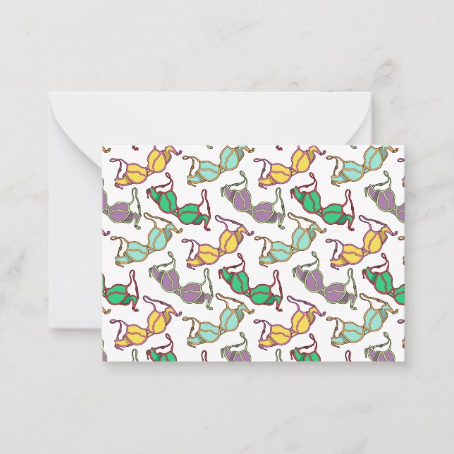 Multicolored Bra Pattern Card (Front)