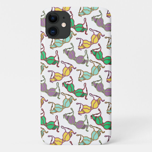 Multicolored Bra Pattern Case-Mate iPhone Case (Back)