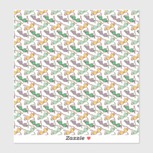 Multicolored Bra Pattern Custom-Cut Vinyl Stickers