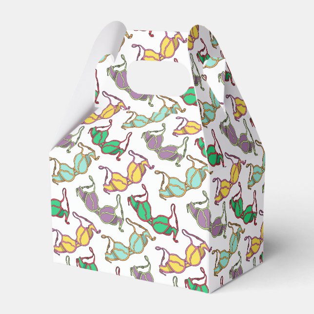Multicolored Bra Pattern Favor Box (Front Side)