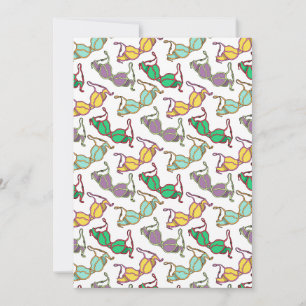 Multicolored Bra Pattern Holiday Card