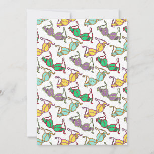 Multicolored Bra Pattern Invitation