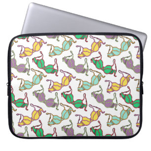 Multicolored Bra Pattern Laptop Sleeve