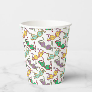 Multicolored Bra Pattern Paper Cups