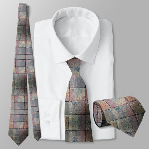 Multicolored Brick Chequered Tie