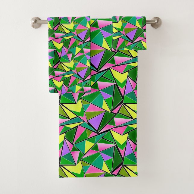 Multicolored bright neon geometric pattern (En situation)