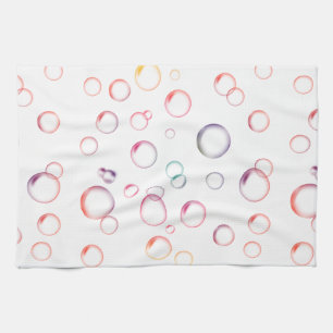 multicolored bubbles kitchen towel