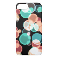 Multicolored Bubbles on a Black Background