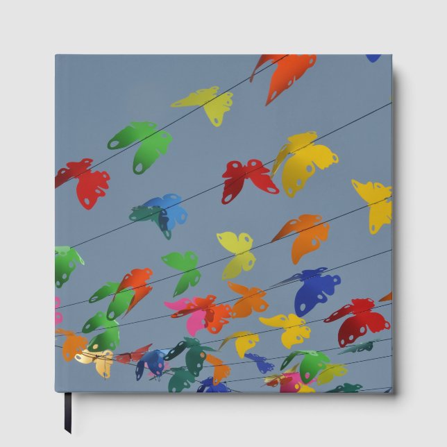 multicolored butterflies guest book (Front)