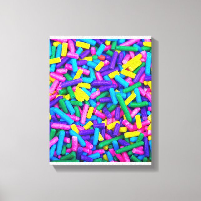 Multicolored Candy Sprinkles Canvas Print (Front)