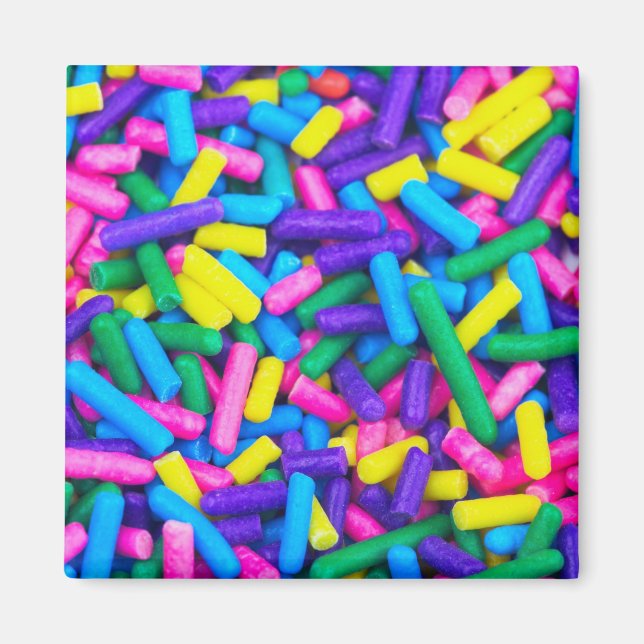 Multicolored Candy Sprinkles Magnet (Front)