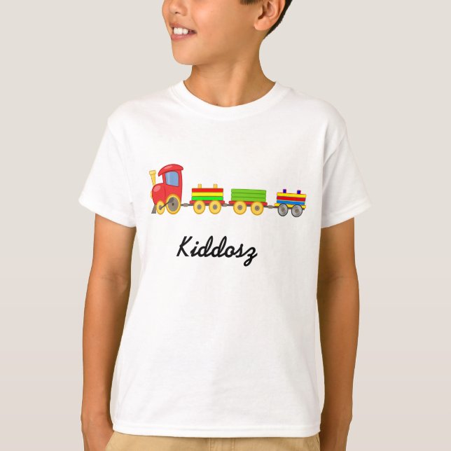 Multicolored cartoon train T-Shirt (Front)