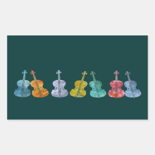 Multicolored Cellos Sticker