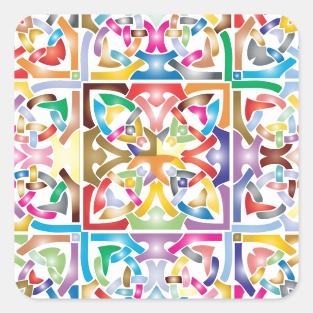multicolored celtic knot stickers (Front)