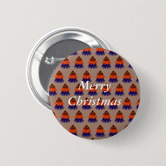 Multicolored Christmas Tree - Button (Front & Back)