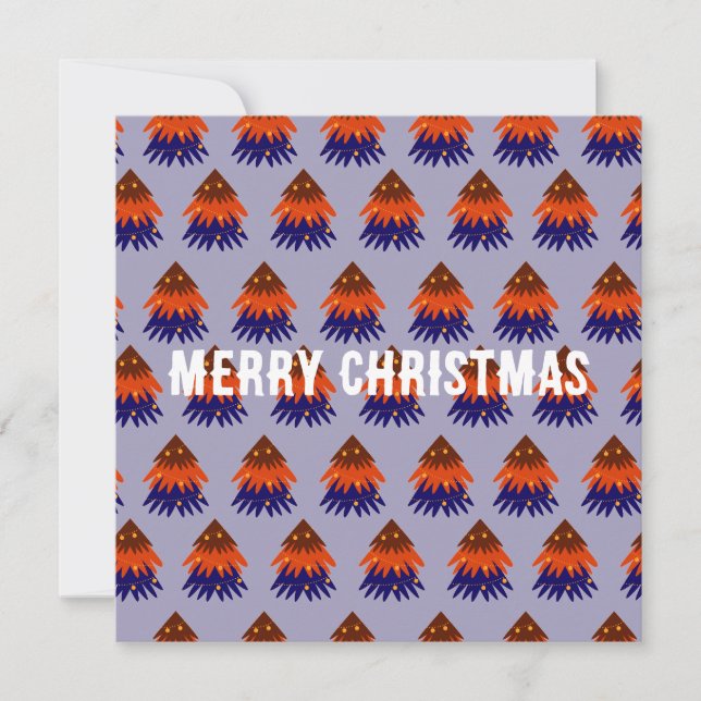 Multicolored Christmas Tree - Flat Card (Front)