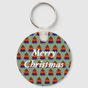 Multicolored Christmas Tree - Keychain