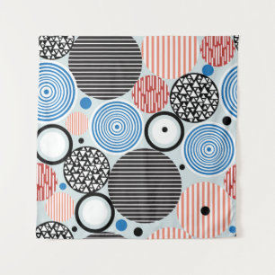 Multicolored circles, graphic pattern design. tapestry