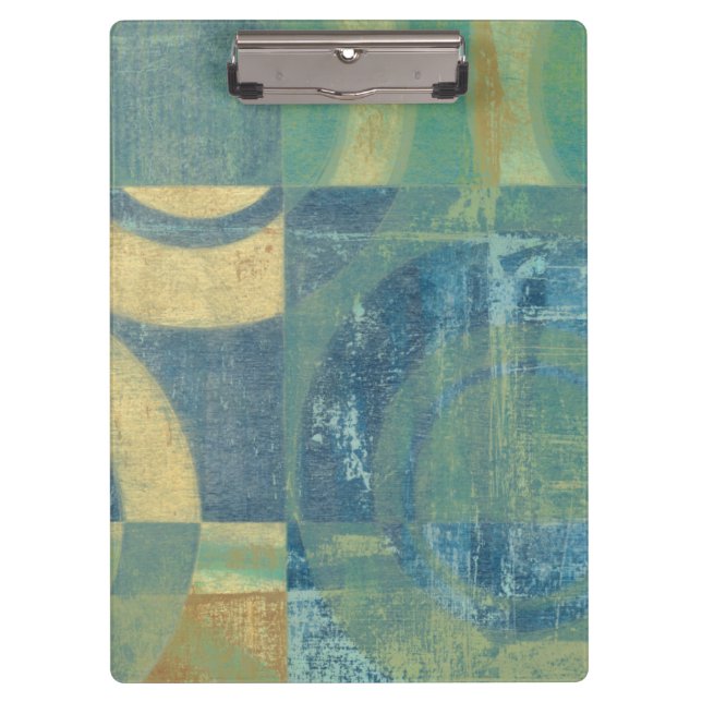 Multicolored Circles & Panels Clipboard (Front)