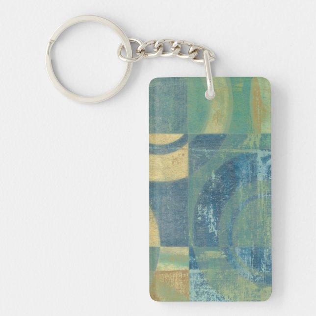 Multicolored Circles & Panels Keychain (Front)