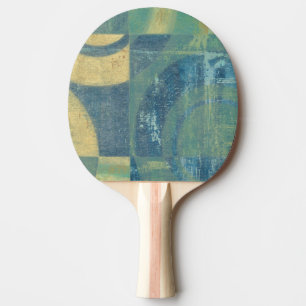Multicolored Circles & Panels Ping Pong Paddle