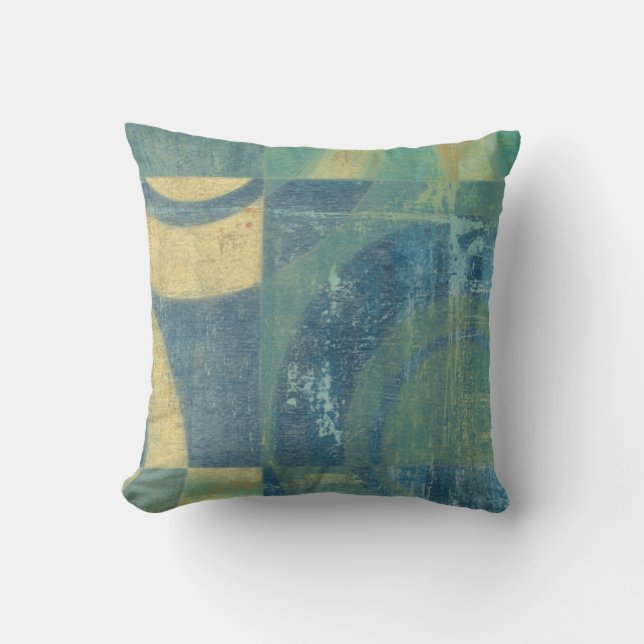 Multicolored Circles & Panels Throw Pillow (Front)