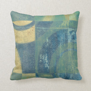 Multicolored Circles & Panels Throw Pillow