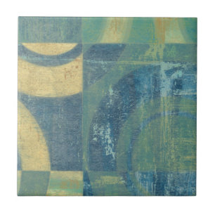 Multicolored Circles & Panels Tile