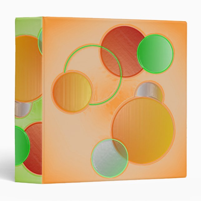 Multicolored Circles pattern Binder (Front/Spine)