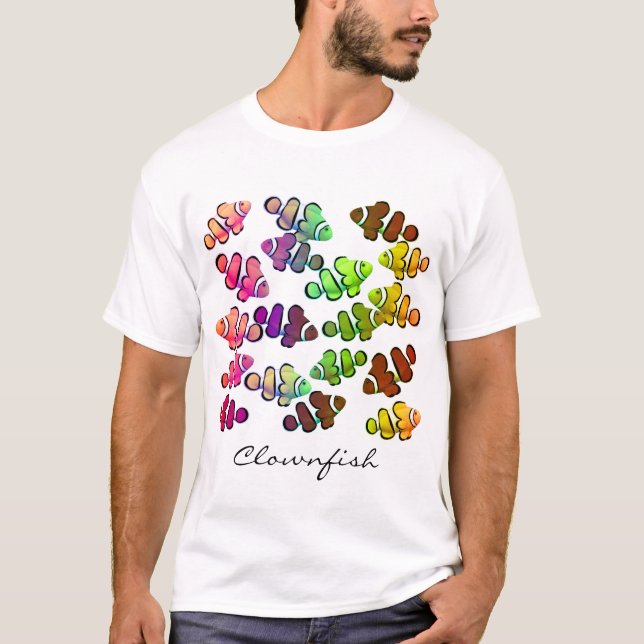 Multicolored Clownfish School T-Shirt (Front)