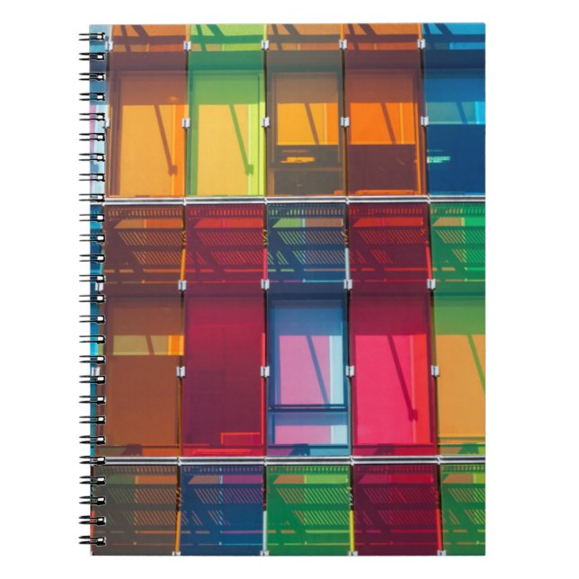 Multicolored commercial building detail notebook (Front)