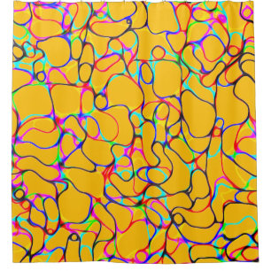 Multicolored Curvy Line Pattern