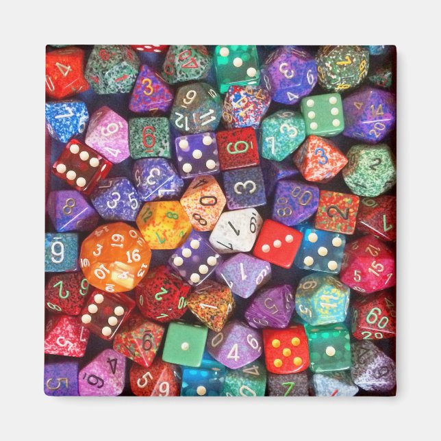 multicolored dice magnet (Front)