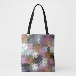 Multicolored Digital Camo Pattern Tote Bag