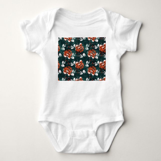 Multicolored Dirty Sub-Batik Texture Baby Bodysuit (Front)