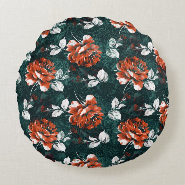 Multicolored Dirty Sub-Batik Texture Round Pillow (Front)
