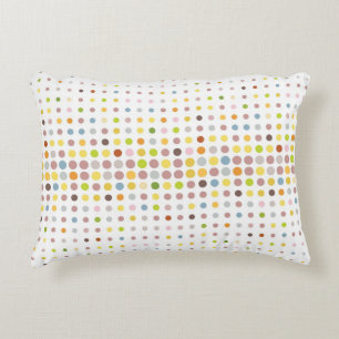 Multicolored dot background accent pillow